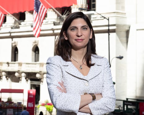 Stacey Cunningham outside the New York Stock Exchange