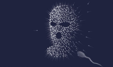 ‘Lies and trauma’: Donor-conceived adults are still haunted by their origins 6 Illustration of man's head made of white sperm against dark background