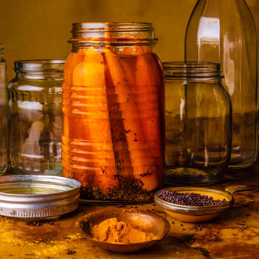 Carrots pickled in oil Classic Cookbook Madhur Jaffrey An Invitation to Indian Cooking Observer Food Monthly OFM
