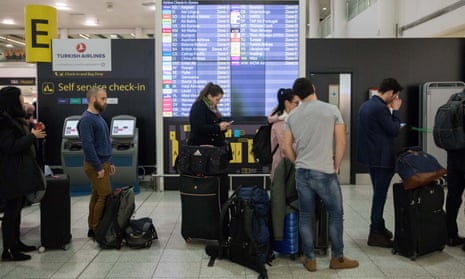 The departures area at the South Terminal in Gatwick Airport.