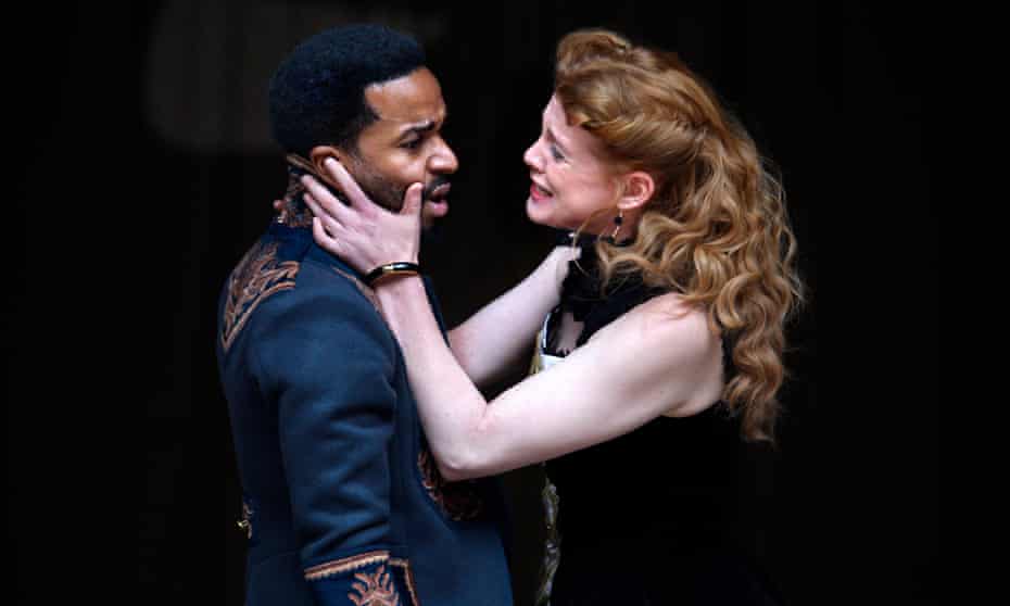 Fatal submissiveness … André Holland as Othello and Jessica Warbeck as Desdemona.