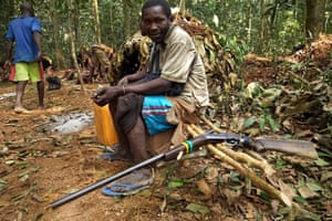 A Bilo poacher with his gun