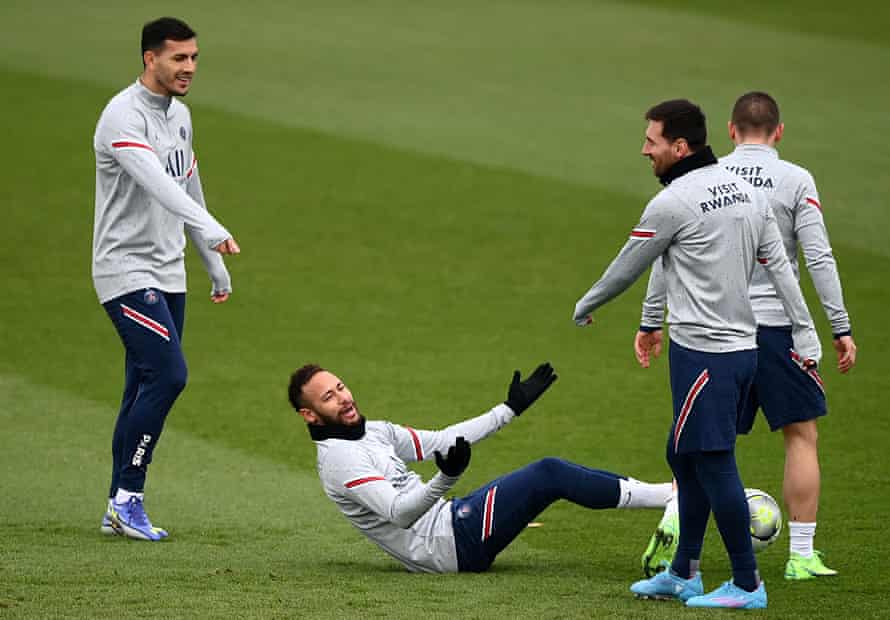 Neymar in training on Thursday.