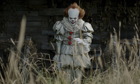 Bill Skarsgard as Pennywise in a scene from the movie.