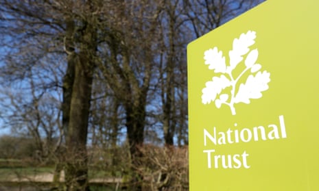 The National Trust logo at Coombe Hill, Buckinghamshire