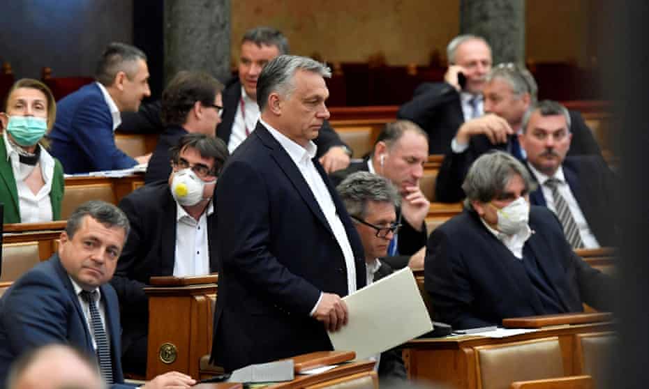 Hungary’s prime minister, Viktor Orbán, in parliament