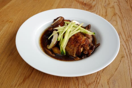 Braised chicken with shiitake mushroomsDish by Nuno Mendes. Photograph by Felix Clay