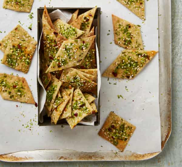 Yotam Ottolenghi’s tahini and nori thins