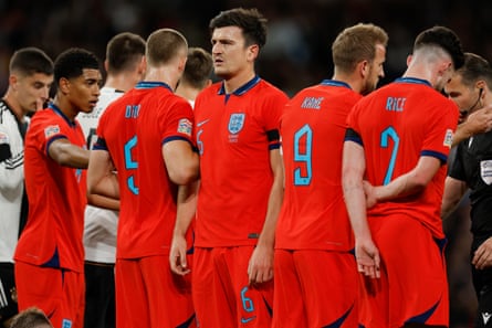 Harry Maguire in an England wall against Germany.