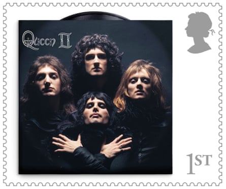 Queen II album cover stamp