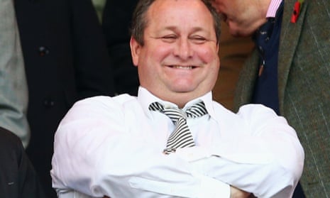 Mike Ashley in the stands before a match between Newcastle and Sunderland  in October
