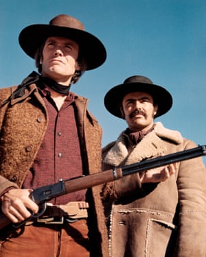 Clint Eastwood as Joe Kidd and John Saxon as Luis Chama in Joe Kidd, 1972