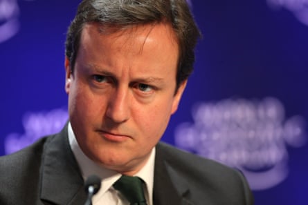 David Cameron at the World Economic Forum in Davos in 2009.