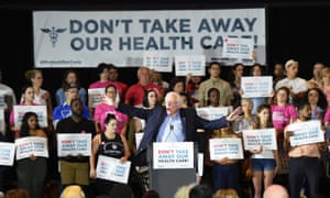 Bernie Sanders at a rally on Saturday in Pittsburgh, Pennsylvania.