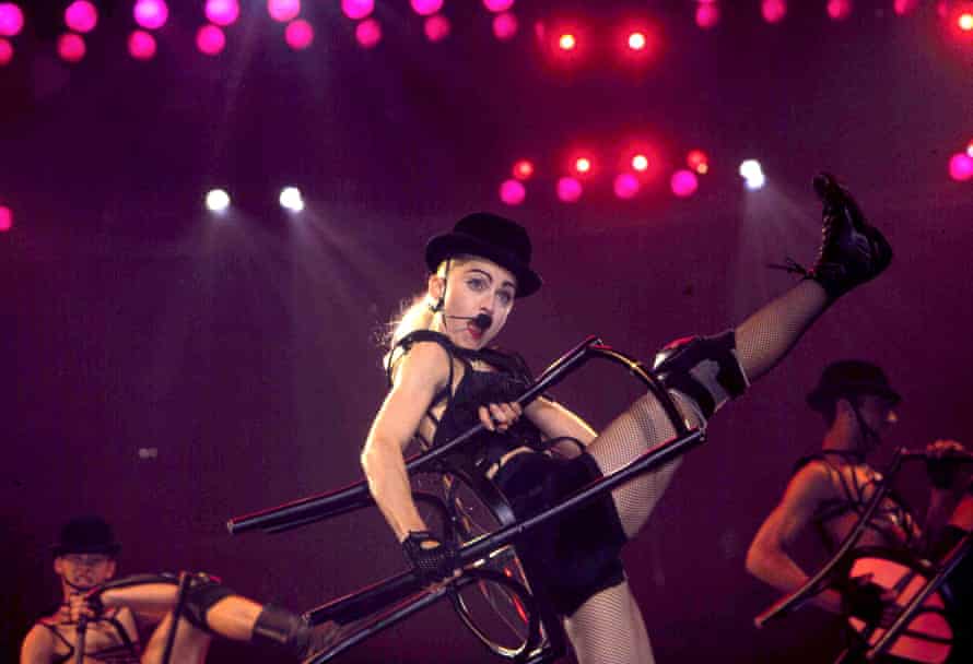 Madonna on the Blond Ambition tour