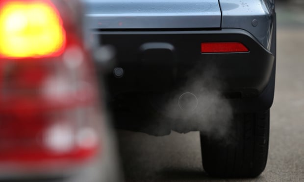 Exhaust fumes from a car in Putney High Street in Putney, England. (Photo by Peter Macdiarmid/Getty Images)