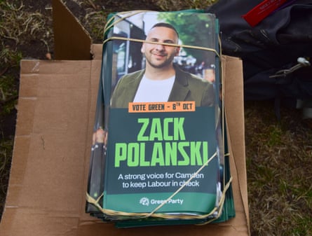 Leaflets for the Holborn and St Pancras Green party candidate, Zack Polanski.