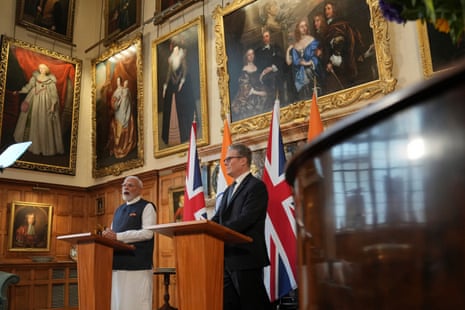 Keir Starmer and Narendra Modi.
