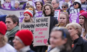 A rally to support refugee children in Melbourne