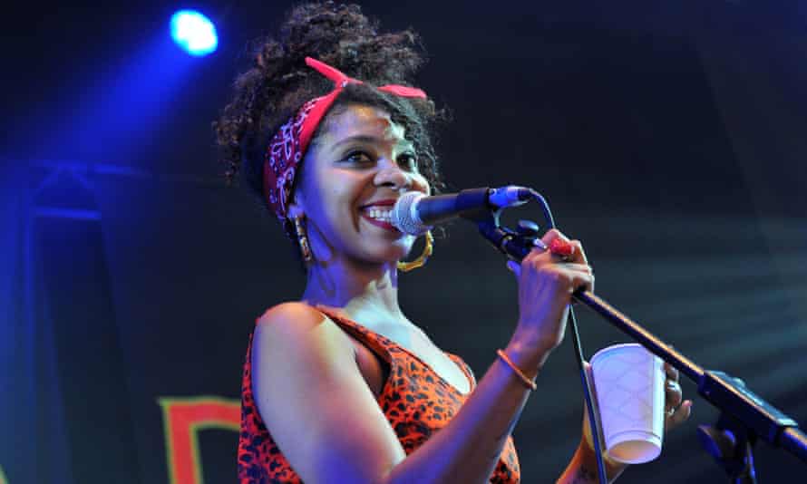 Hollie Cook performing at the 2012 Womad festival.