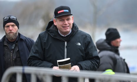 Rasmus Paludan, leader of the far-right Danish political party Stram Kurs, holding a copy of the Qur’an.