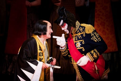 Richard Suart as Ko-Ko and Stephen Richardson as The Mikado in Scottish Opera’s new production.