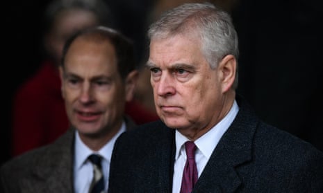 Prince Andrew pictured leaving the royal family’s traditional Christmas Day service  in Sandringham, Norfolk