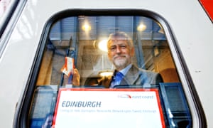 Jeremy Corbyn outlined plans for a publicly owned railway at King’s Cross, London in August.