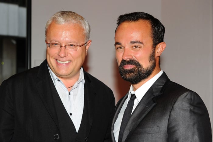 Alexander Lebedev with his son Evgeny Lebedev (right)