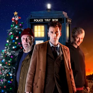 Bernard Cribbins as Wilf Mott, David Tennant as The Doctor and John Simm as The Master in Doctor Who, 2007-10
