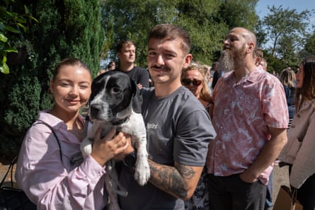 Rebecca and Jack Dinsdale with their dog Zeus