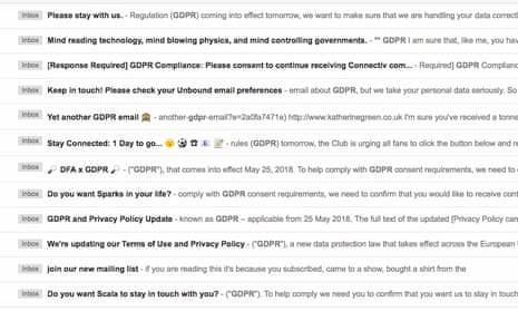 An inbox full of GDPR emails