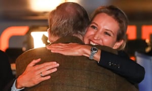 Alice Weidel and Alexander Gauland, co-leaders of Alternative for Germany, celebrate