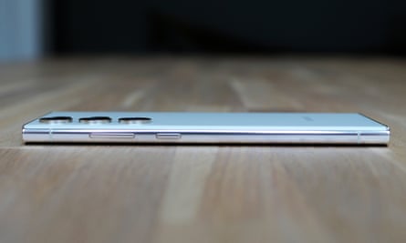 The side of the Samsung Galaxy S23 Ultra.