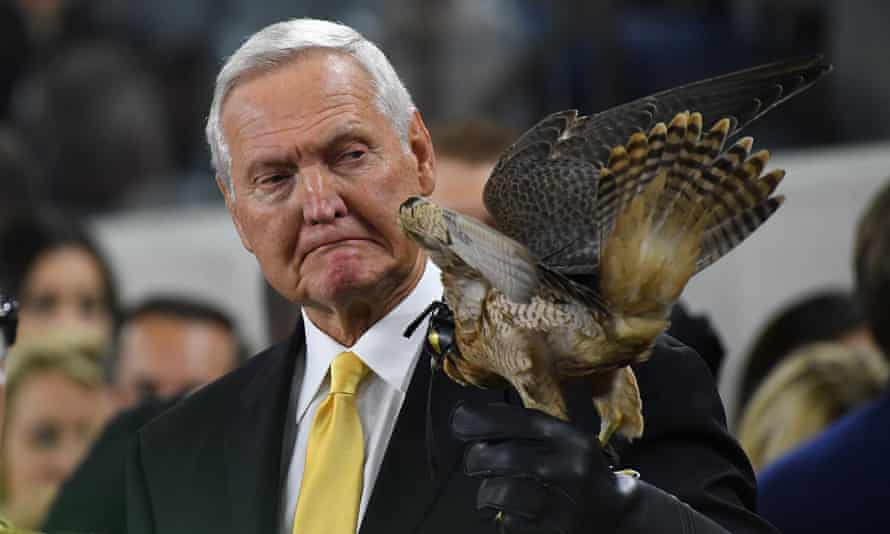 NBA Hall of Famer Jerry West releases Ollie the falcon to start proceedings at a LAFC game in 2019