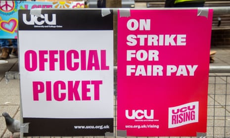University and College Union placards