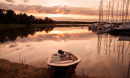 Boats moored on an island in the Turku archipelago.