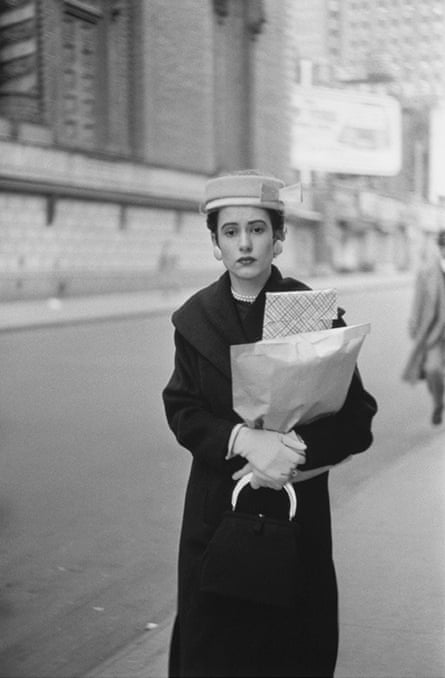 Woman on a NY street with parcels