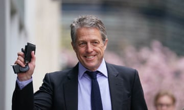 NGN privacy case<br>PABest Hugh Grant arrives at the Rolls Buildings in central London for the conclusion of News Group Newspapers (NGN) phone hacking hearing. NGN, publisher of The Sun and the now-defunct News Of The World, is bringing a bid to have claims by the Duke of Sussex and Hugh Grant over alleged unlawful information gathering at The Sun thrown out. Picture date: Thursday April 27, 2023. PA Photo. See PA story COURTS Hacking. Photo credit should read: James Manning/PA Wire
