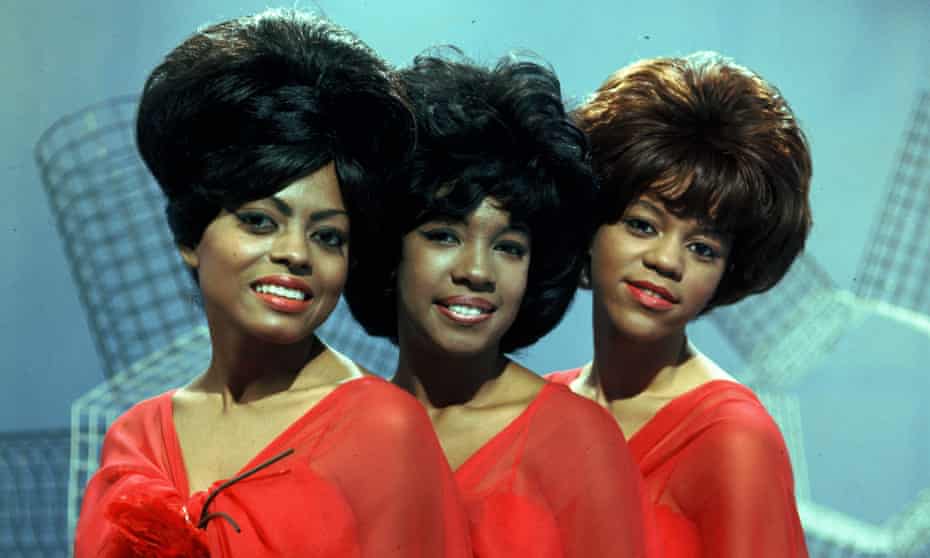 The Supremes in 1961. Mary Wilson, centre, with Diana Ross, left, and Florence Ballard.