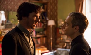 Benedict Cumberbatch and Martin Freeman as Holmes and Watson