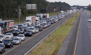 Hurricane Irma evacuating traffic streaming out of Florida creeps along northbound Interstate 75.