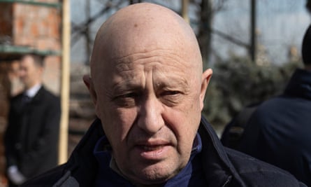 Close-up of Prigozhin in the street