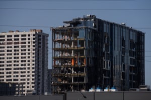 Aftermath of the destruction of the Retroville shopping mall in Ukraine.