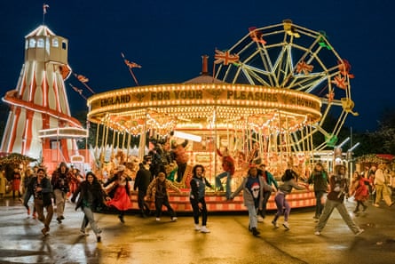 A fairground scene from Christmas Karma.