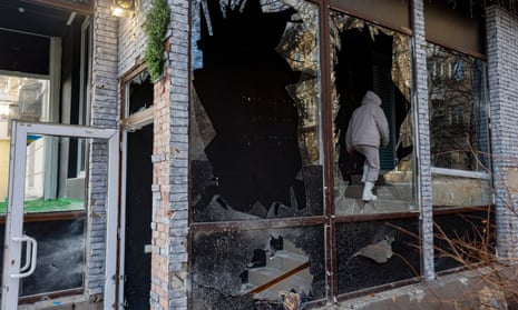 A damaged clothes boutique after shelling in downtown Donetsk, Ukraine.