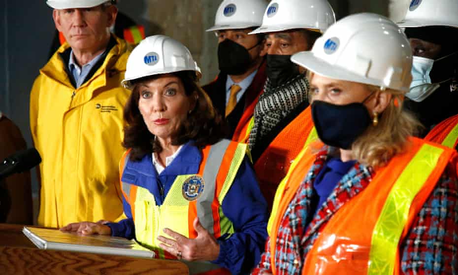 Kathy Hochul earlier this week. More than 57,000 people have died from Covid in New York state.
