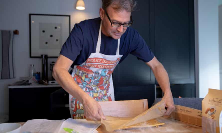An attempt at laying the sponge on some sugar prior to rolling