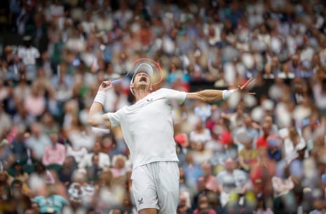 A multiple exposure of Andy Murray in his victory over Ryan Peniston.