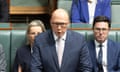 Australian opposition leader Peter Dutton delivers his budget in reply speech
